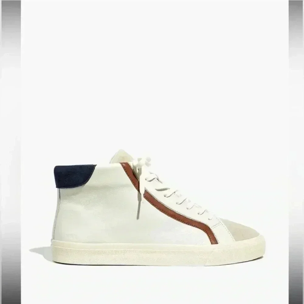 Madewell Sidewalk High-Top Sneakers in Colorblock unisex women’s 8 mens 6.5